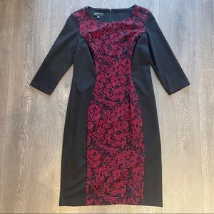 Jones New York Red and Black Dress